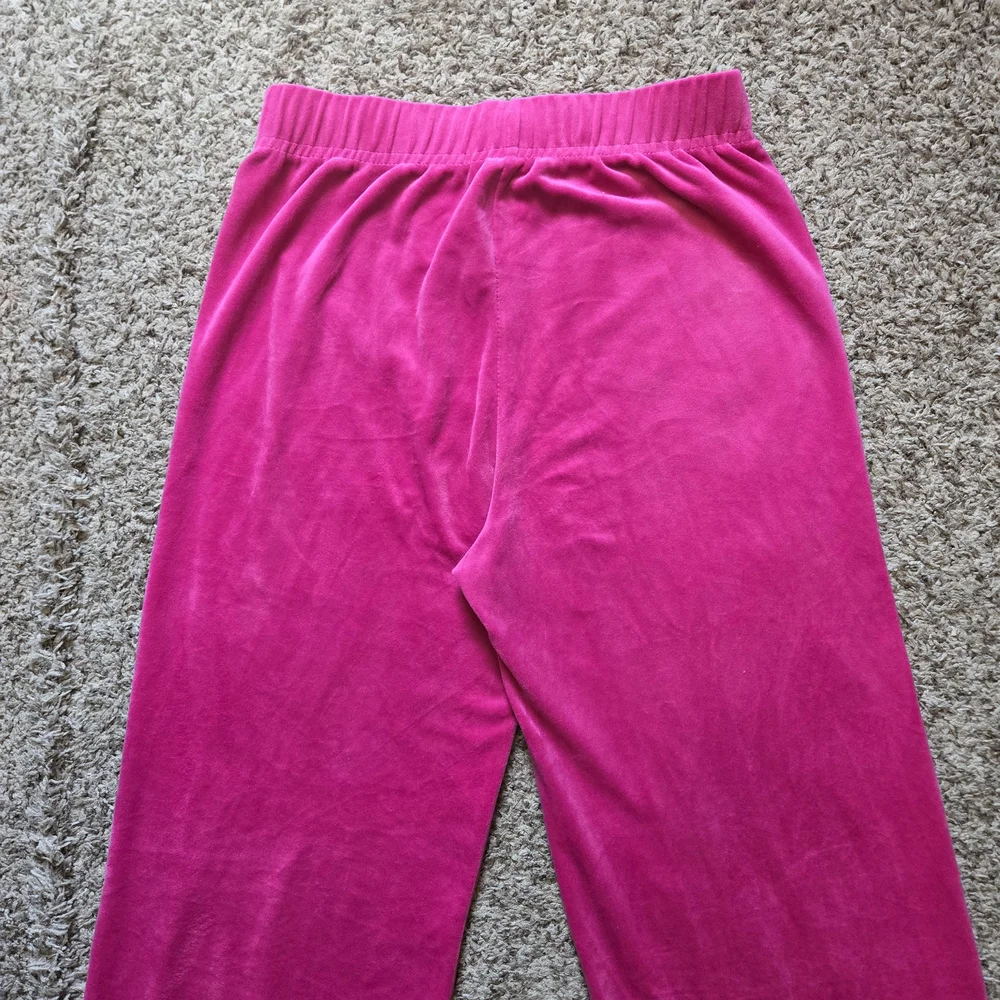 New Mix Classic Pink Velour Wide Leg Pants Womens M Lounge Pull On